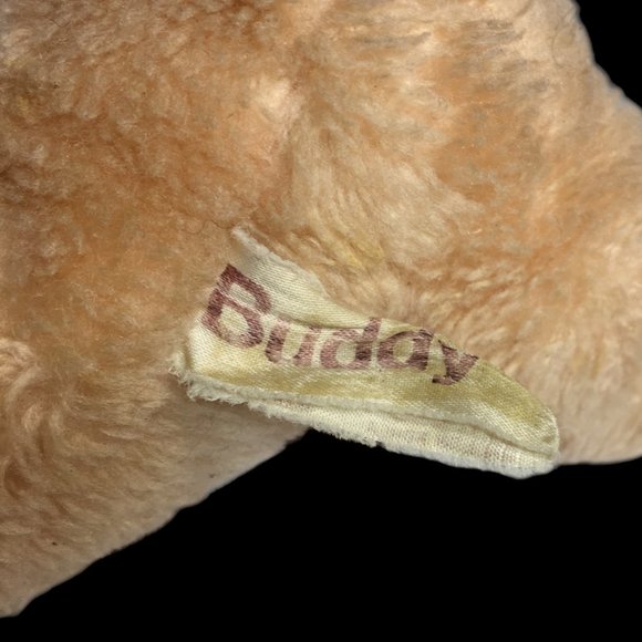 Russ Berrie Teddy Bear Buddy Plush #580 Stuffed Animal Korea Peach Pink RARE 8" - Picture 9 of 9